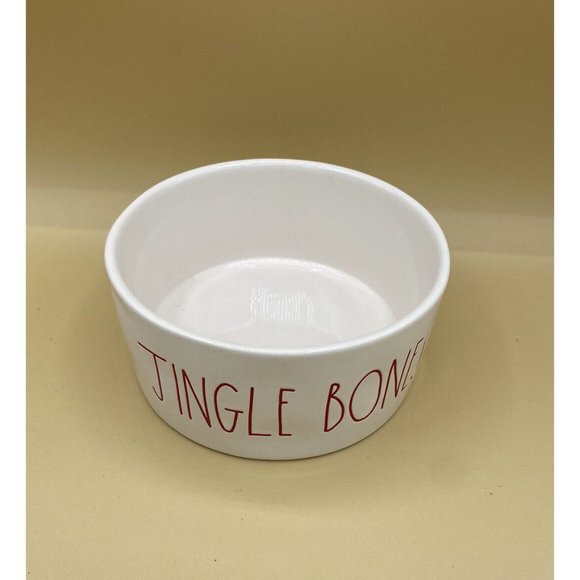 Rae Dunn Jingle Bones Large Dog Bowl Christmas 2018 6" Bowl - Picture 7 of 7